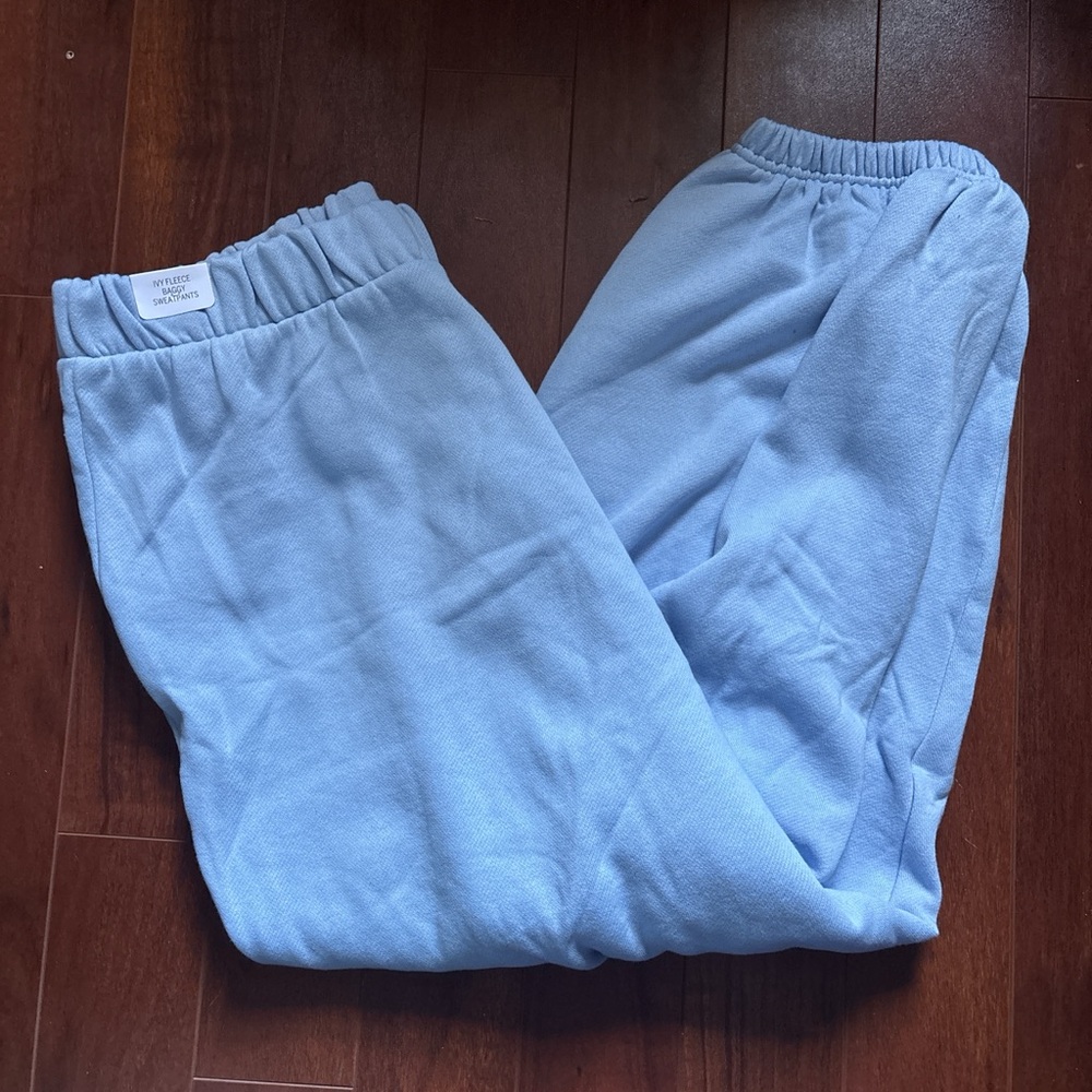 PINK Victoria's Secret Light Blue Jogger Sweats - Picture 4 of 5